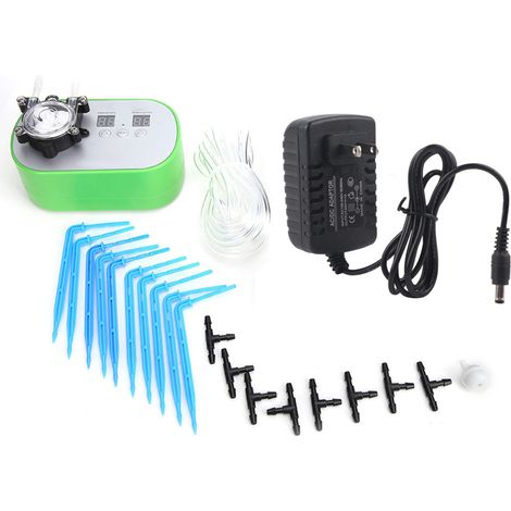 Système d'irrigation automatique avec pompe et minuterie intelligente, prise US 100-240V (1/5)