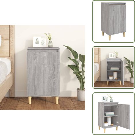 Nachttisch Grau Sonoma 40x35x70 cm Holzwerkstoff - Nachttisch - Wohnzimmermöbel - Schlafzimmerschrank - Sidetable - Grau Sonoma (1/5)
