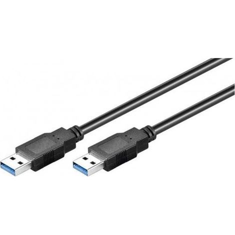 Câble USB-A, USB 3.0, 5 m, noir, fiche USB 3.0 (type A)  fiche USB 3.0 (type A). Longueur de câble 5 m (1/3)