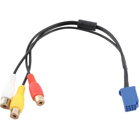 Car Adapter Cable VTR 6 Pin Blue A/V Port Direct Replacement for DVD and Navigation Systems Video Connector for Smooth Playback Compatible with Devices (1/5)