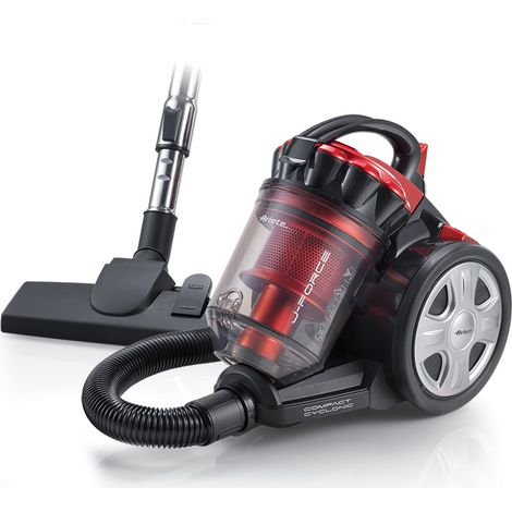 Ariete 2753 j-force - aspirapolvere senza sacco - tecnologia multiciclonica - tubo telescopico - filtro hepa - cavo 5 metri - 700 watt - rosso e nero - ARI2753 (1/10)