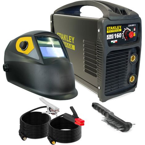 Poste à souder 160 Ampères MMA Soudage Cycle 100% en continu + Cagoule Automatique 9/13 STANLEY FATMAX
