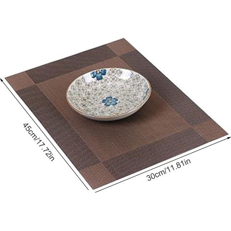 Set de table antidérapant, isolant thermique, lavable et à séchage rapide (45 x 30 cm) pour la cuisine et la salle à manger. (1/4)