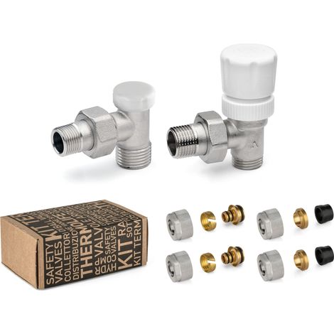 Juego de válvulas para radiador Ø1/2" Gas completo con racores para cobre y multicapa APM 109X315R12M1612  1/2"