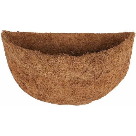 Panier Rond en Noix de Coco, Doublure en Noix de Coco pour jardinières, Pot de Fleur en Fibre de Coco de Remplacement Naturel, Panier à Fleurs Suspendu pour Balcon extérieur, décoration de,10inch (1/5)