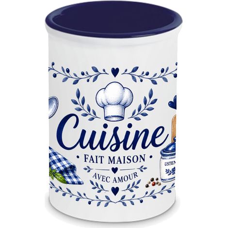 Pot à ustensiles cuisine céramique fait maison avec amour (1/3)
