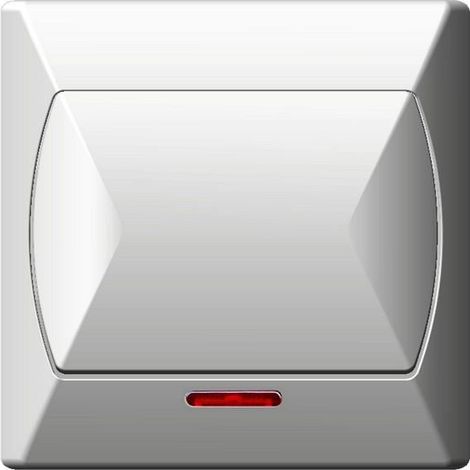 Accent Einzelschalter mit Hintergrundbeleuchtung, weiß (1/2)