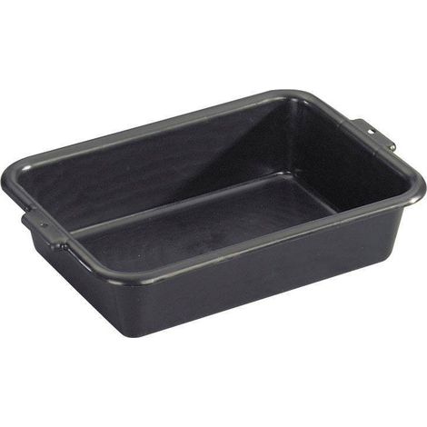 L'Outil Parfait – Auge à gâcher en plastique noir 10 litres – Très résistante – Poignées intégrées – Pour travaux de ciment et plâtre