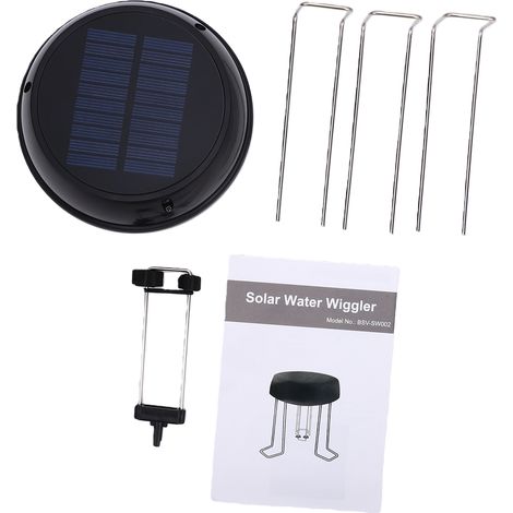 Bain d'oiseaux avec agitateur d'eau solaire, silencieux et à faible consommation, avec support pour la décoration des bassins de jardin et l'attraction des oiseaux. (1/5)
