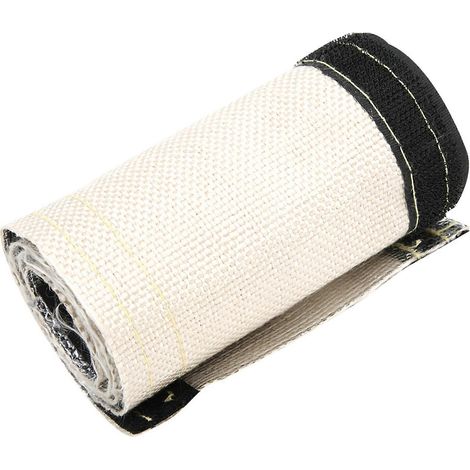 Gaine isolante pour tuyau électrique, gris et blanc, protection thermique avec couche extérieure aluminisée, 600 x 106 mm (1/4)