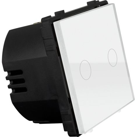 Interruptor WiFi Táctil Doble Modern Blanco