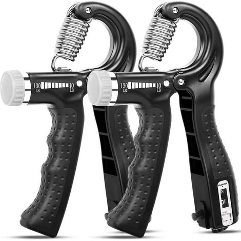 Hand Grip Strengthener 2 Pack Résistance réglable 10-130 Lbs Exerciseur d'avant-bras pour le renforcement musculaire et la récupération des blessures pour Athl (1/4)