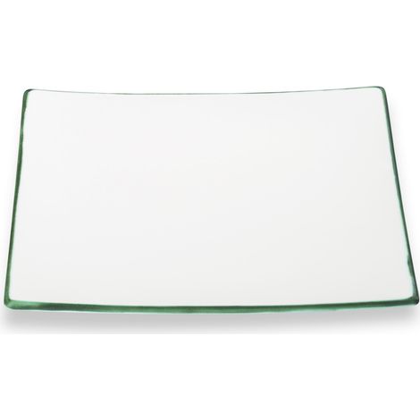 Gmundner Keramik Grüner Rand, Assiette à dessert Trend (20x20cm) (1/2)