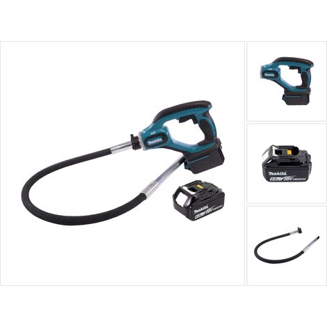 Makita DVR 450 G1 Akku Betonverdichter 18 V 1,2 m + 1x Akku 6,0 Ah - ohne Ladegerät (1/5)