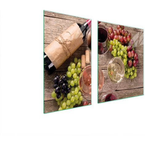 ASSIETTE EN VERRE et PLANCHE À DÉCOUPER 100x52 VIN (1/5)