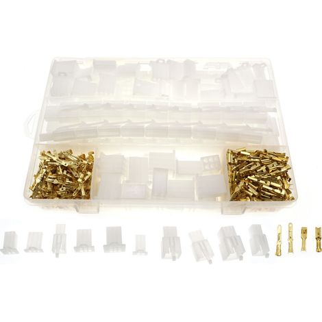 580pcs 2.8mm 2/3/4/6/9 Broches Fil Terminal Connecteur Combo Kit avec Crochet de Fixation Femelle et Mâle Bornes Boîtiers pour Moto/Vélo/Voiture/Bateau (1/5)