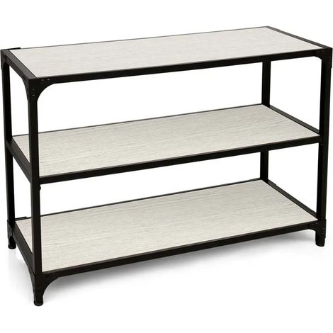Scaffale in metallo con ripiani cm 116x38x76h