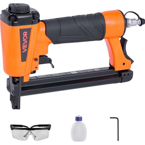 VEVOR Troncatrice Sparachiodi Pneumatica, per Tappezzeria Calibro 21 T50 per Punti Metallici da 10,8 mm della Serie 80, Graffettatrice Pneumatica da 70-110 PSI per Lavorazione del Legno, Tappezzeria (1/5)