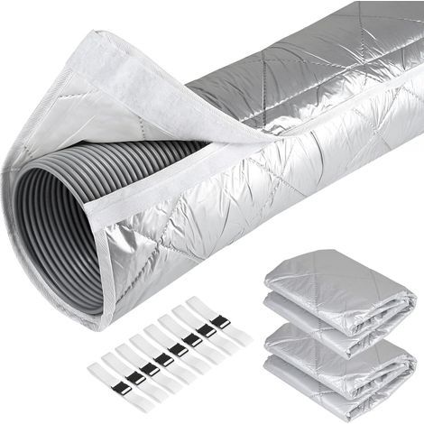 Schutzhülle für tragbare Klimaanlagenschläuche, 2-teiliges Set, 150 x 58,5 cm, isolierende Klimaanlagenhülle mit 8 verstellbaren Schnallenriemen (1/5)
