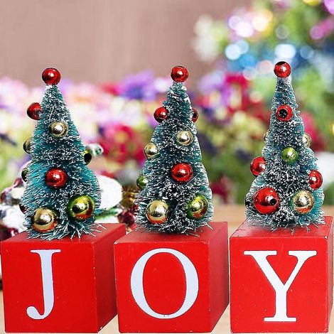 Décorations de sapin de Noël monolithiques en bois, perles décoratives de Noël, ornements de sapin de Noël Sta (1/4)