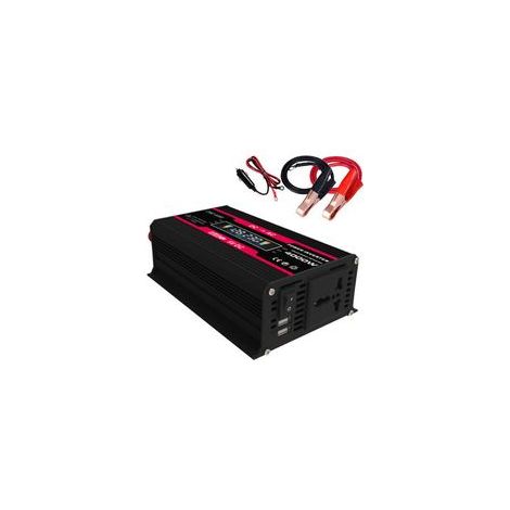 Convertisseur 12V vers 220V 4000W Pic, onduleur sinus modifié avec écran LED et 2 ports USB pour voiture (1/5)