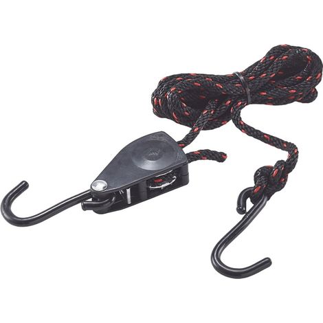 2 ganchos de amarre con carraca, ø6 mm x 2,5 m, blister
