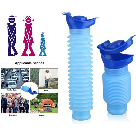 Toilette de voyage pliable pour urgence voiture, réservoir 750 ml (1/5)