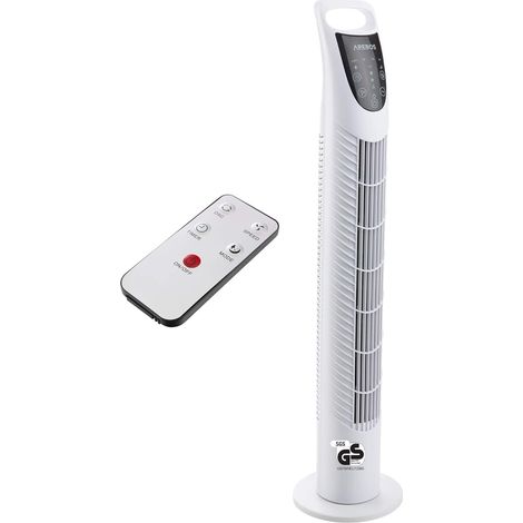 Arebos – Ventilateur tour 40W avec télécommande – Oscillation 75° – Minuterie jusqu'à 7,5h – 3 vitesses – Pour espaces confinés (1/5)