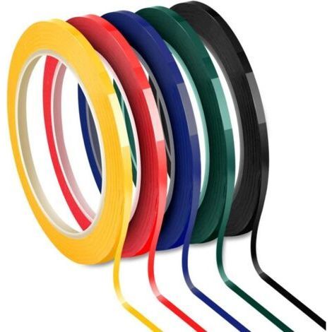 UlisemRolls 3mm Whiteboard Tape, 5 Color Assortment, 66m per Roll (1/4)