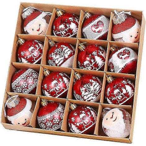 Boules de Noël (16 pièces/boîte) - Petites boules à suspendre - Cadeaux de Noël (1/5)