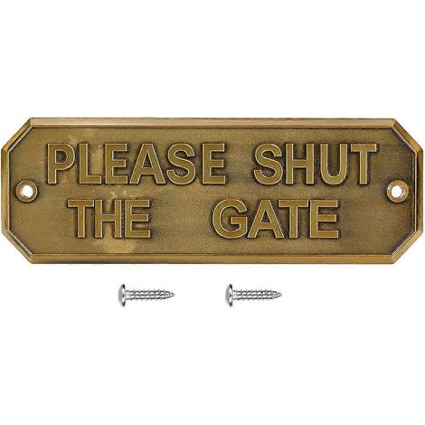 Portail Jardin Maison Panneau Signalétique avec Vis de Fixation - Écriteau Stop pour Clôture, Porte Extérieure, Décoration Murale Extérieure (1/5)