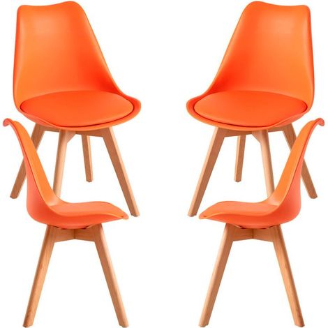 Packs Sillas Comedor - Pack 4 Sillas Synk Basic - Naranja