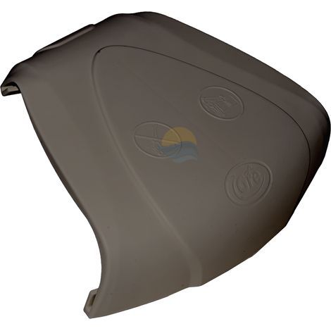 GRE – Enjoliveur plage courbe gris-graphite pour piscines hors sol – Plastique flexible haute résistance – Compatible avec piscines ovales 120cm
