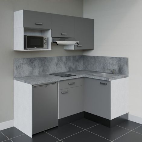 Kitchenette d'angle KA03L-PT électroménager inclus (1/4)