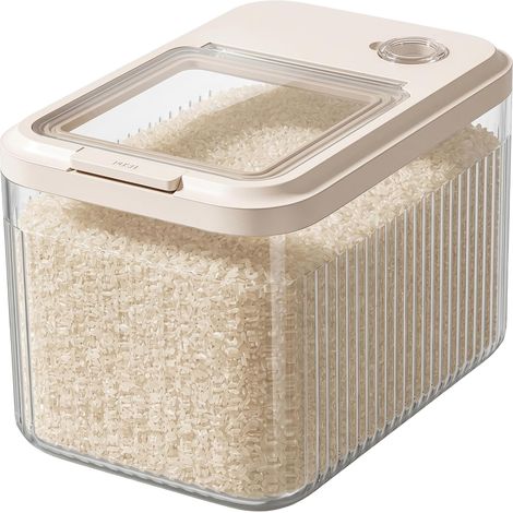 Bote De Rangement Alimentaire - Contenant Hermétique 5 Kg - Pour Riz Farine Croquettes - Plastique Qualité Alimentaire Avec Doseur (1/5)