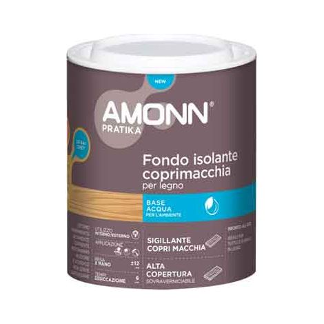 FONDO ISOLANTE COPRIMACCHIA ALL'AQUA PER LEGNO E MURO AMONN