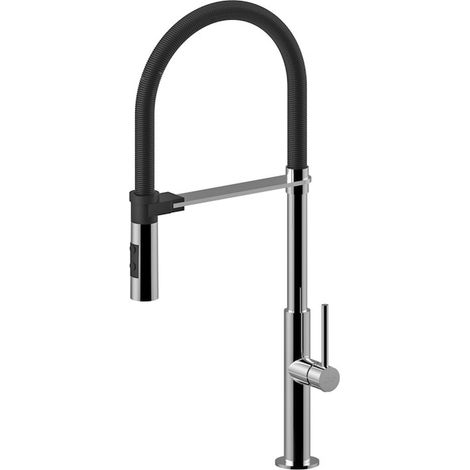 Miscelatore lavello cucina Chef con canna orientabile in ottone (1/5)