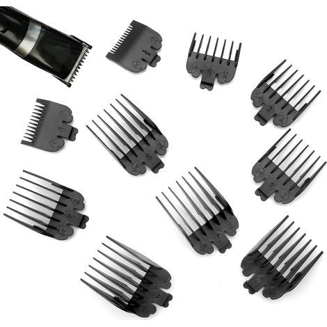 10 pièces Peignes pour Sabot Cheveux, Accessoires de tondeuse, Sabot Tondeuse, Sabot pour Tondeuse Clip, Convient à Toutes les Tondeuses de Taille Réelle (1/5)