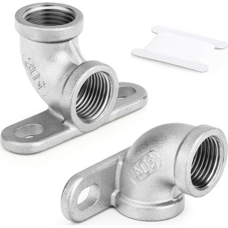 1 pièces coude à 45 degrés en acier inoxydable 304, tuyau mâle 1"BSP vers femelle 1"BSP, raccord de tuyauterie 304 Fbsp(avec Montage Fixe) 3/4"BSP (1/5)