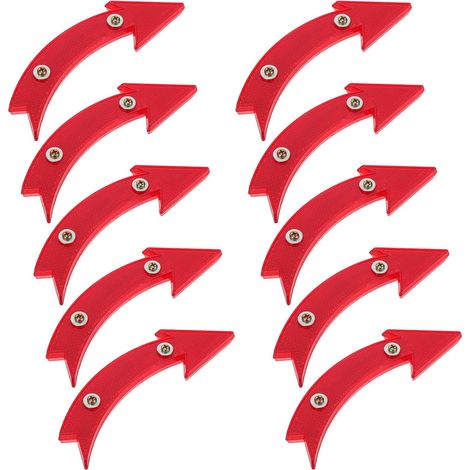 10pièces Réflecteurs Rayons Vélo Flèche Rouge Accessoires Cyclisme Haute Visibilité pour Sécurité Nuit Compatible VTT et Route (1/5)