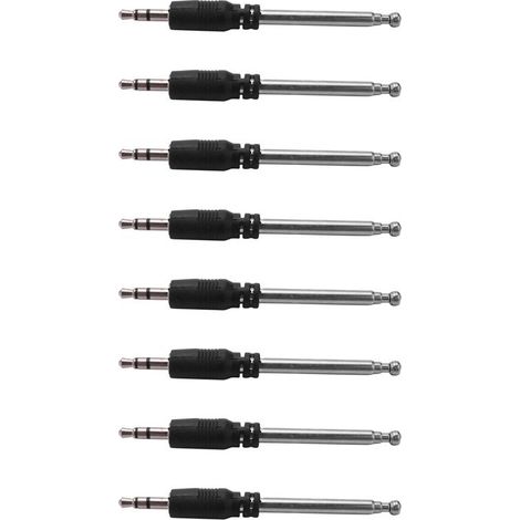 Convient aux antennes radio FM télescopiques à 8 sections de 3,5 mm et à 4 sections, compatible avec les téléphones portables, les lecteurs MP3, les lecteurs MP4 et les appareils audio.