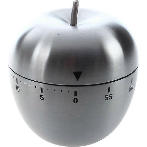 Edelstahl 60 Minuten Countdown mechanischer Alarm Küchentimer Uhrform (1/4)