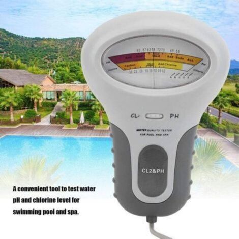 Testeur De Chlore Et De Ph - Ecran Lcd Numerique - Sonde Integree - Pour Piscine Et Spa - 1 Unite (1/4)