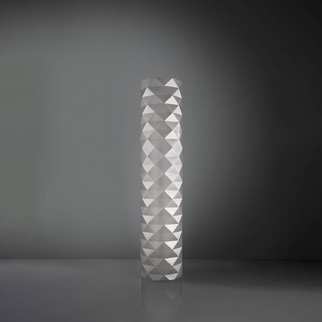 Piantana Moderna Prisma Polilux ® Argento E Metallo 3 Luci E27 H122Cm