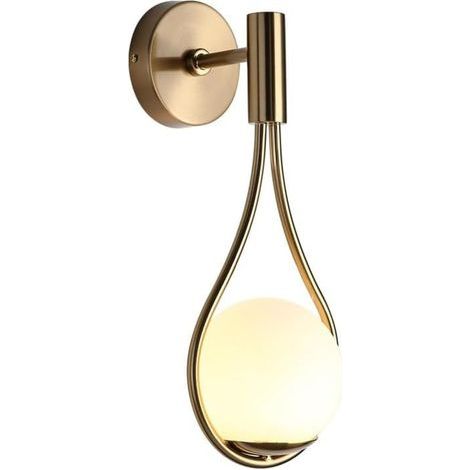 Modern metal and glass wall light with LED lighting – E27 socket – Ambient lighting – 3W 3000K (1/5)
