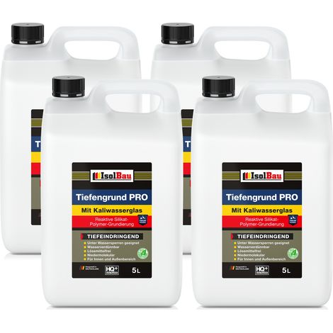 IsolBau Primer a penetrazione profonda con bicchiere d'acqua Tiefengrund PRO 20l (1/5)