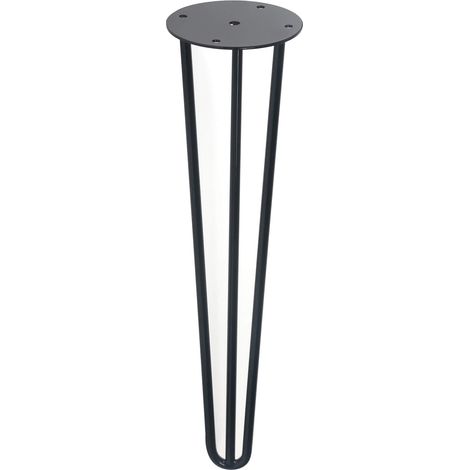 Pied Acier En Epingle 3 Tiges Diam 8 H400 Mm Noir (1/3)
