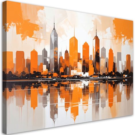 Cuadro en Lienzo, Edificios urbanos Arquitectura naranja, 60x40 (1/5)