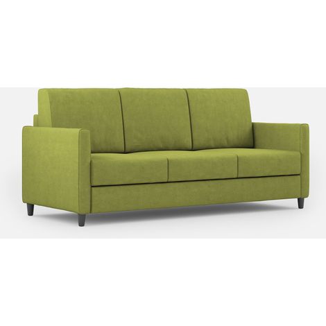 Divano 3 Posti 198x85x85 cm Karay in Tessuto Verde (1/5)