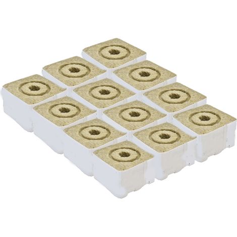 Blocs de laine de roche 4 pouces, 12 pièces pour culture hydroponique, absorption rapide